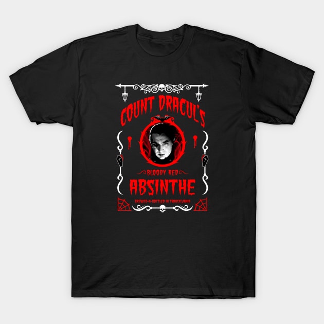 ABSINTHE MONSTERS 1 (COUNT DRACUL) T-Shirt by GardenOfNightmares